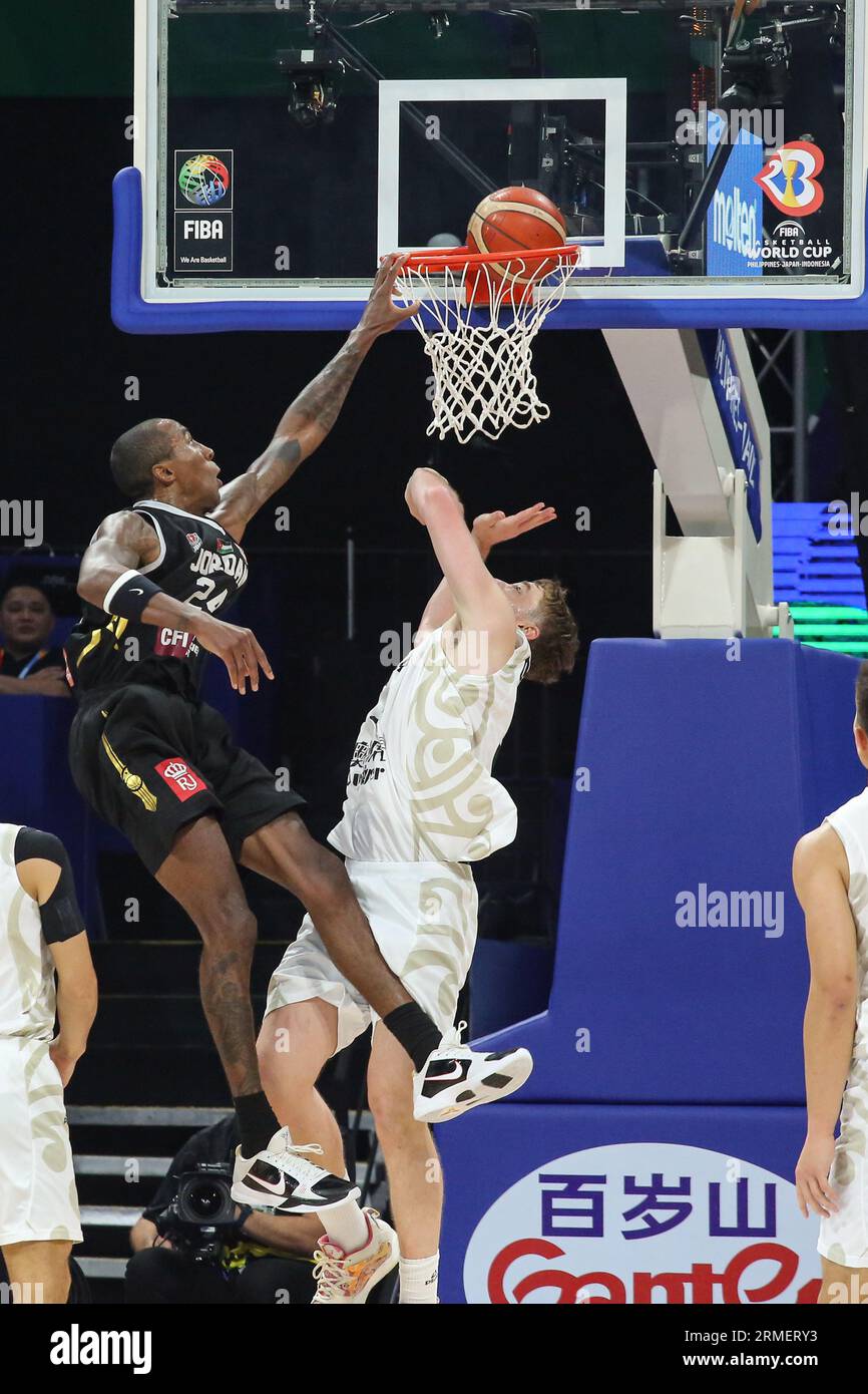 Rondae Hollis Jefferson of the Jordan basketball team dunks during the FIBA  Men's Basketball World Cup 2023 match between Jordan and New Zealand at the  MOA Arena. Final Score New Zealand 95:87