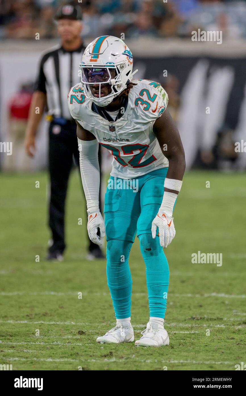 Miami Dolphins safety Verone McKinley III (32) during an NFL preseason  football game against the Houston Texans Saturday, Aug. 19, 2023, in  Houston. (AP Photo/Eric Gay Stock Photo - Alamy