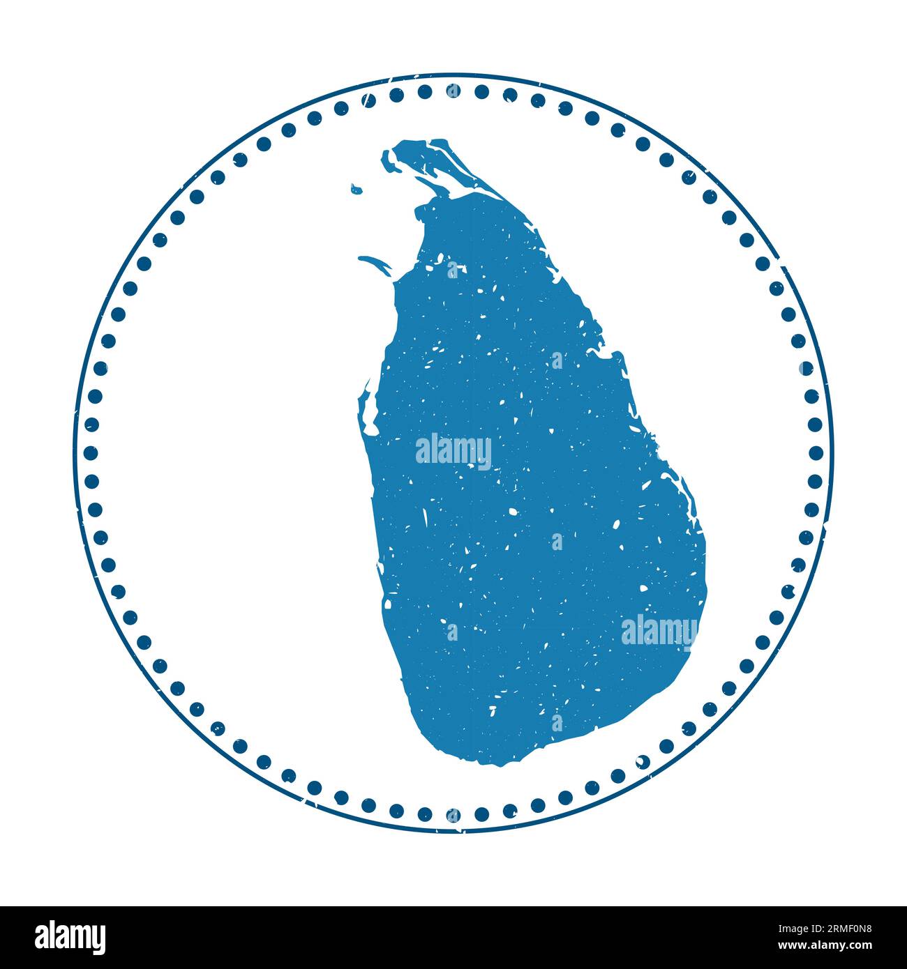 Sri Lanka sticker. Travel rubber stamp with map of country, vector