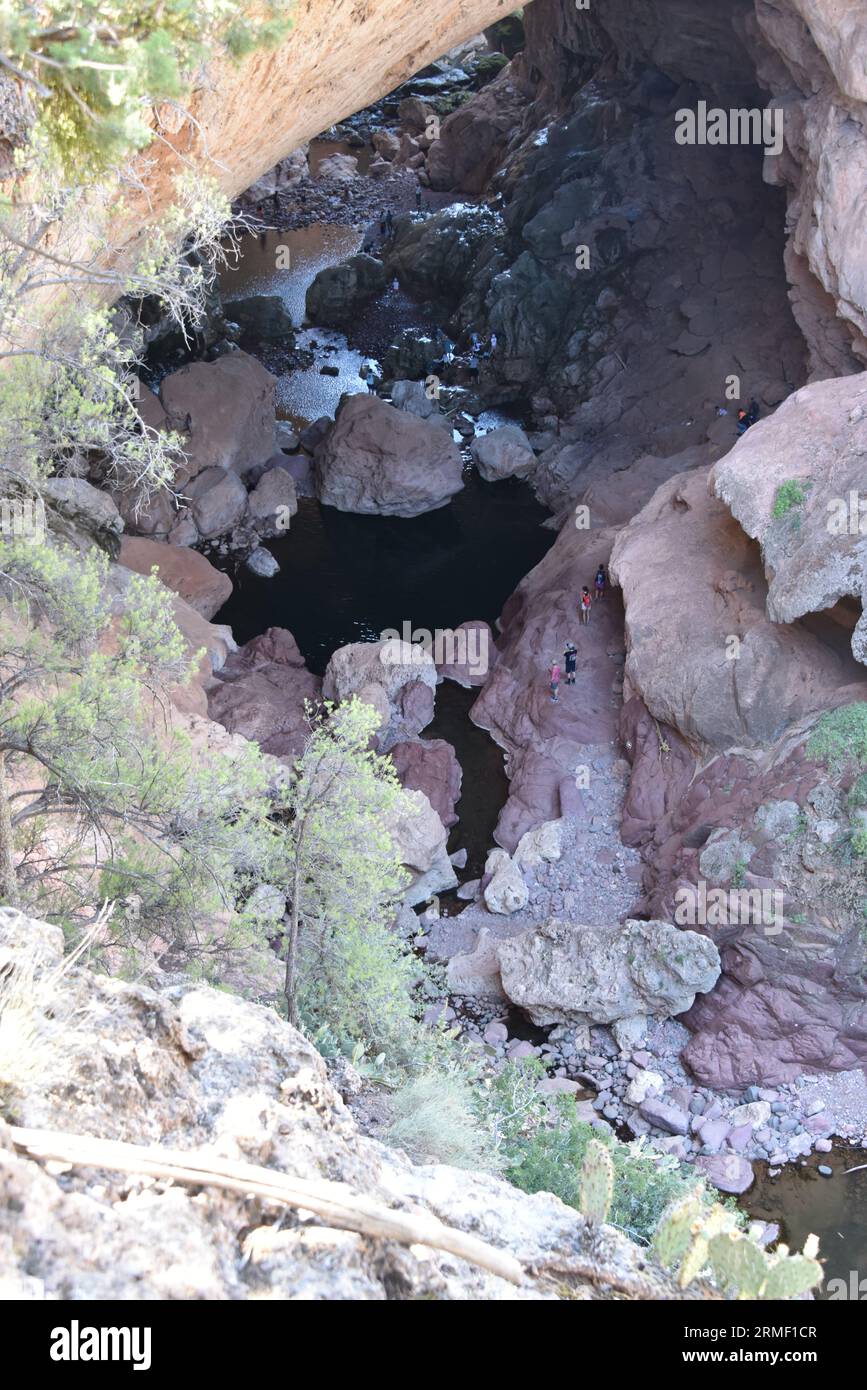 Pine, AZ. USA. TONTO NATURAL BRIDGE. Largest travertine bridge in the
