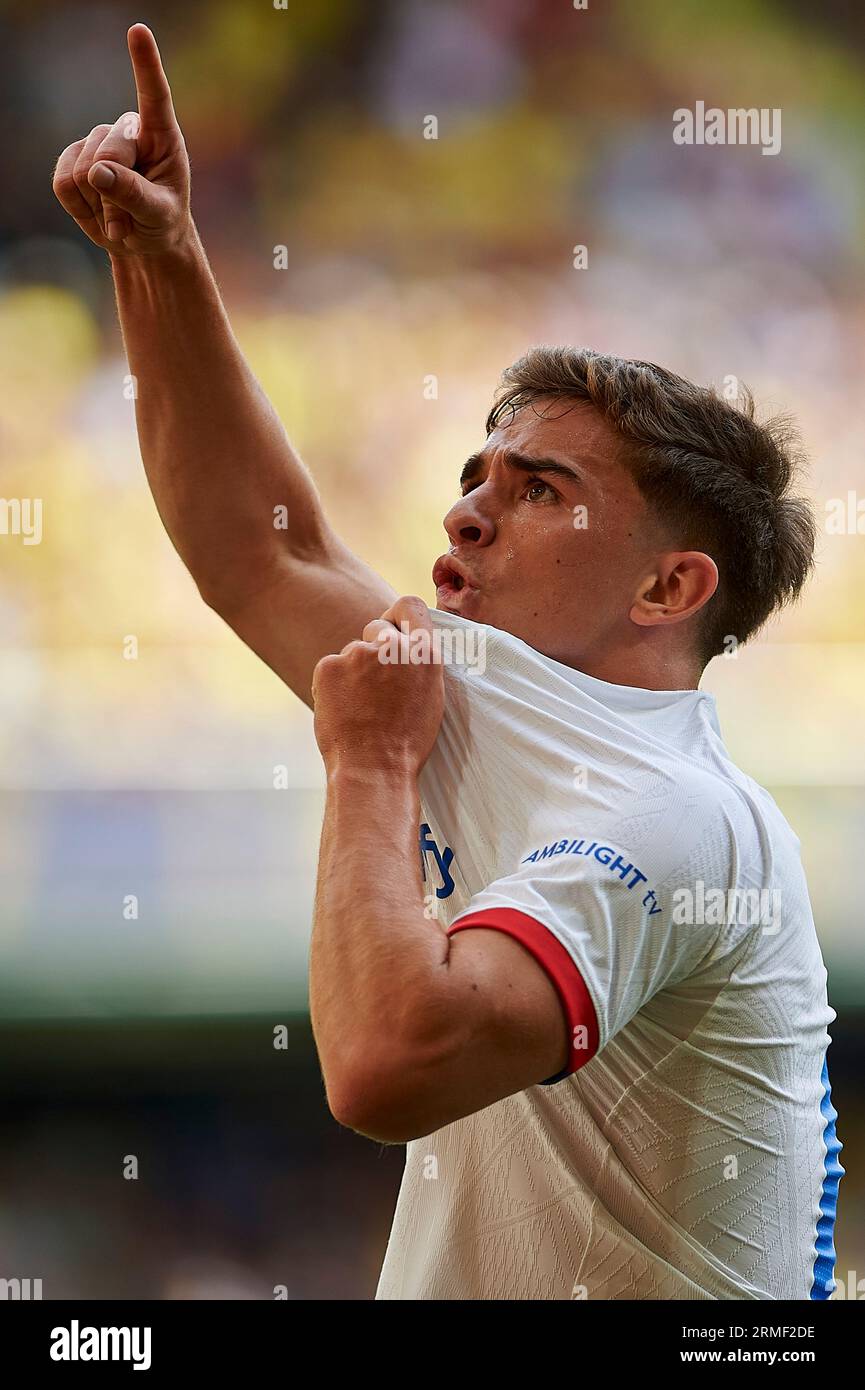 Goal Celebration Alex Baena of Villarreal CF, Alexander Sorloth of  Villarreal CF in action during the La Liga EA Sport Regular Season Round 3  on augus Stock Photo - Alamy