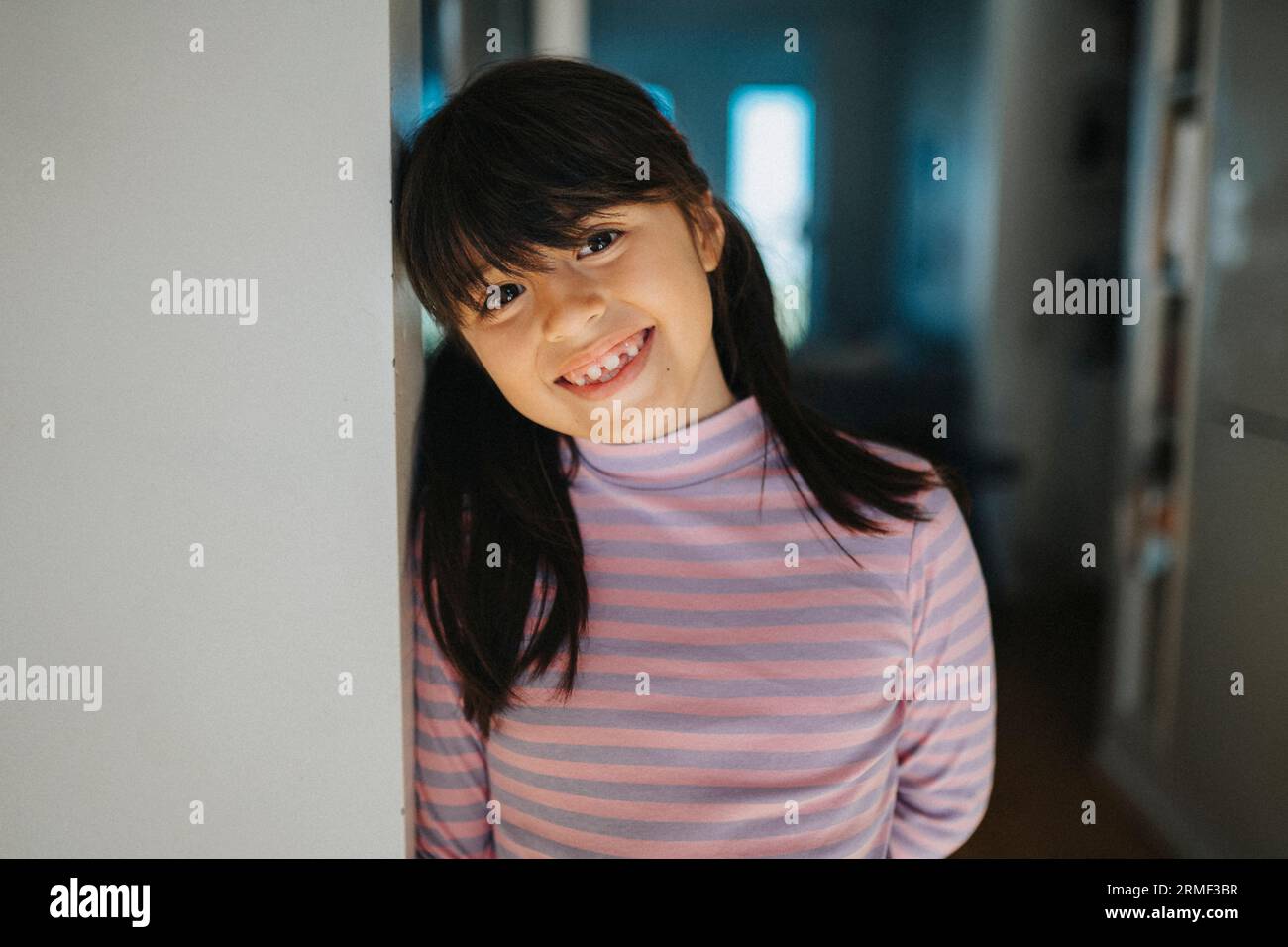 Happy relaxed kid girl hi-res stock photography and images - Alamy