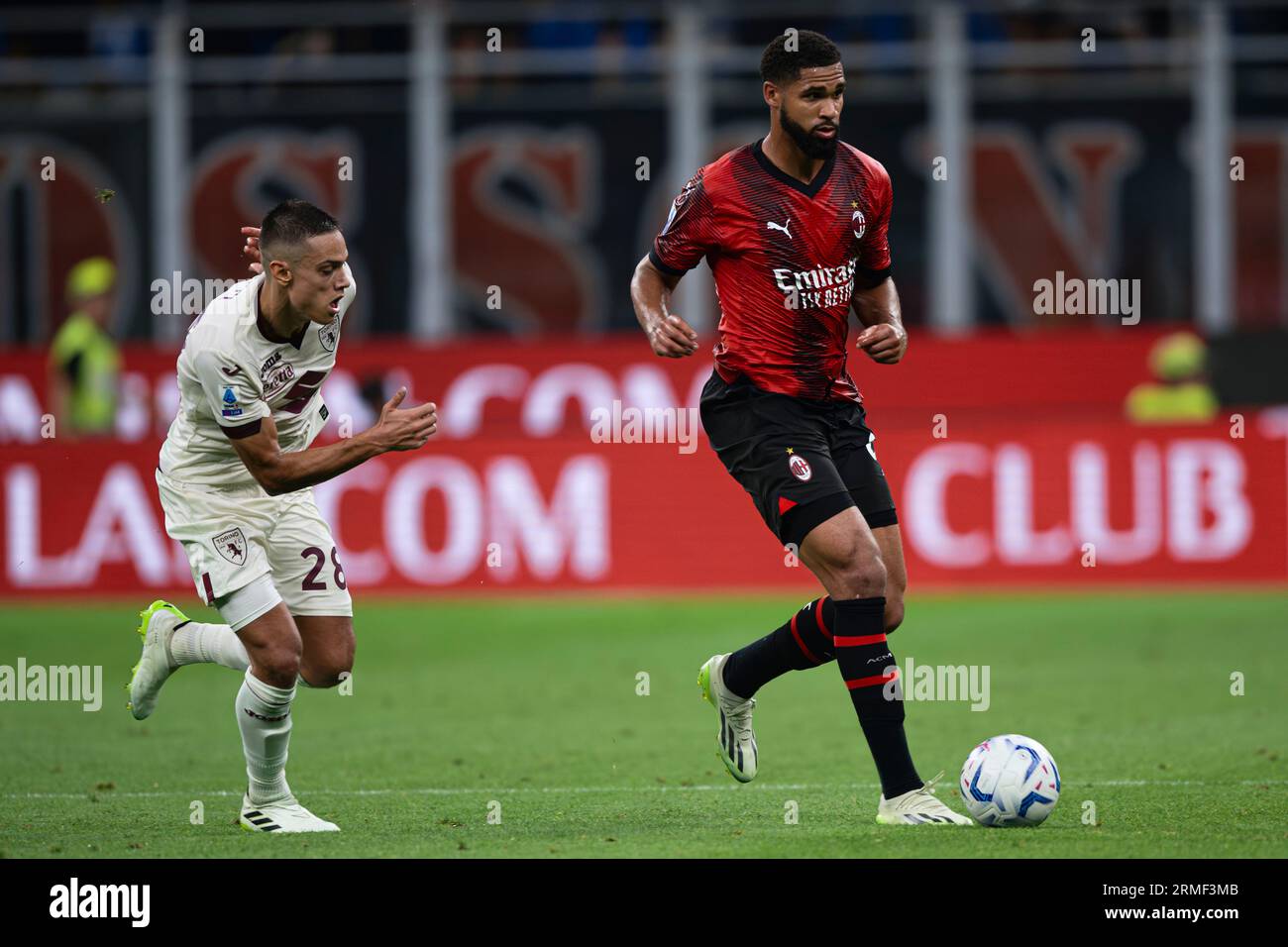 Ruben Loftus-Cheek of AC Milan in action during the Serie A football match between AC Milan and Torino FC. Stock Photo