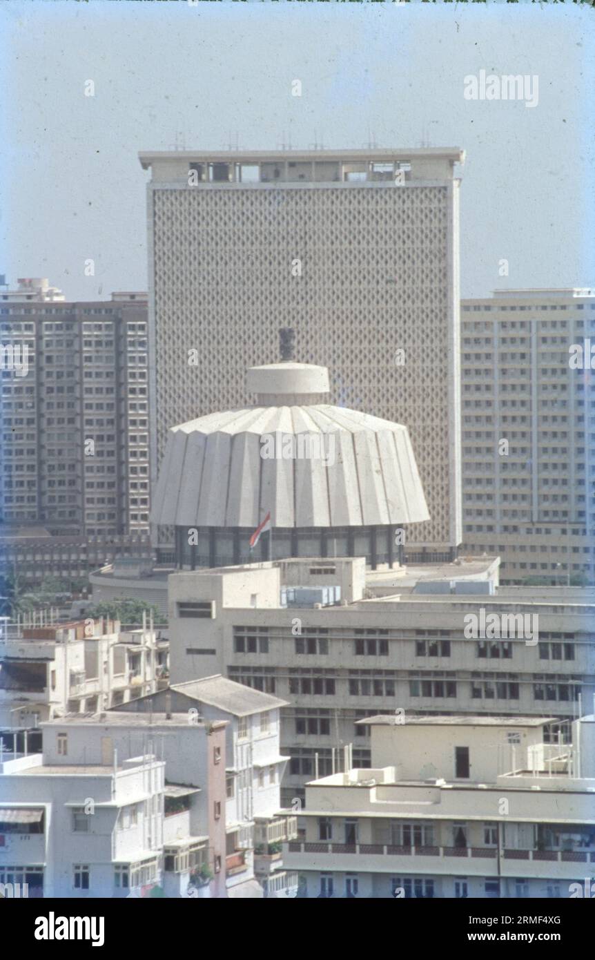 The Maharashtra Legislative Assembly or the Mahārāṣhṭra Vidhāna Sabhā is the lower house of the legislature of the Indian state of Maharashtra. It is situated in the Nariman Point area of South Mumbai in the capital Mumbai. Stock Photo