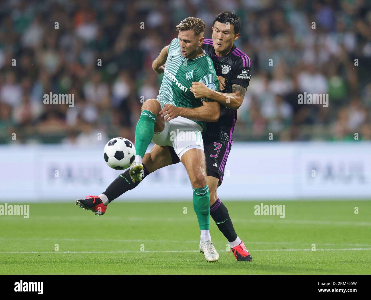 firo: 08/18/2023 1.Bundesliga first league season 2023/24 SV Werder Bremen  - FCB FC Bayern Munich Munchen Munich 0:4 championship trophy, background,  depositor, Bavaria cutout Stock Photo - Alamy