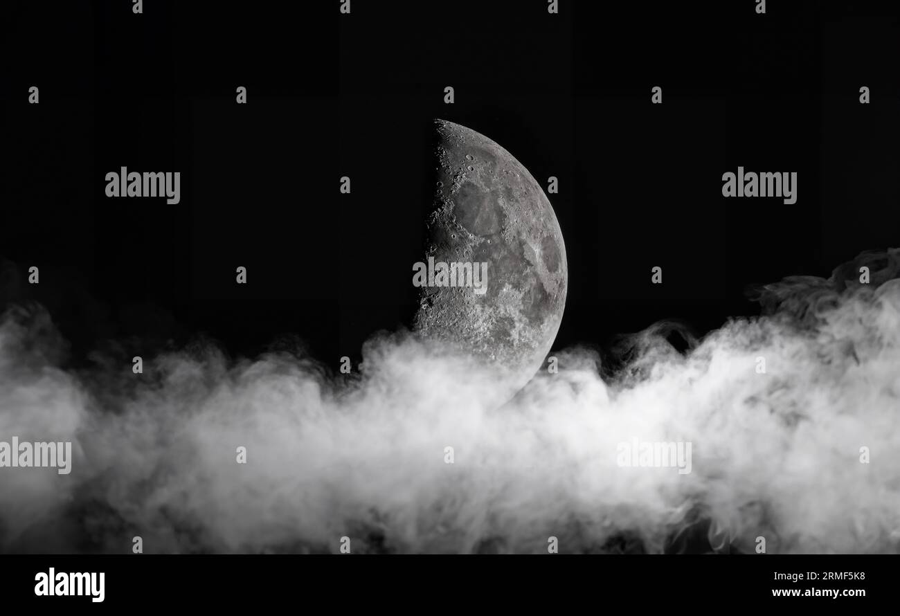 Full moon behind clouds night hi-res stock photography and images - Alamy