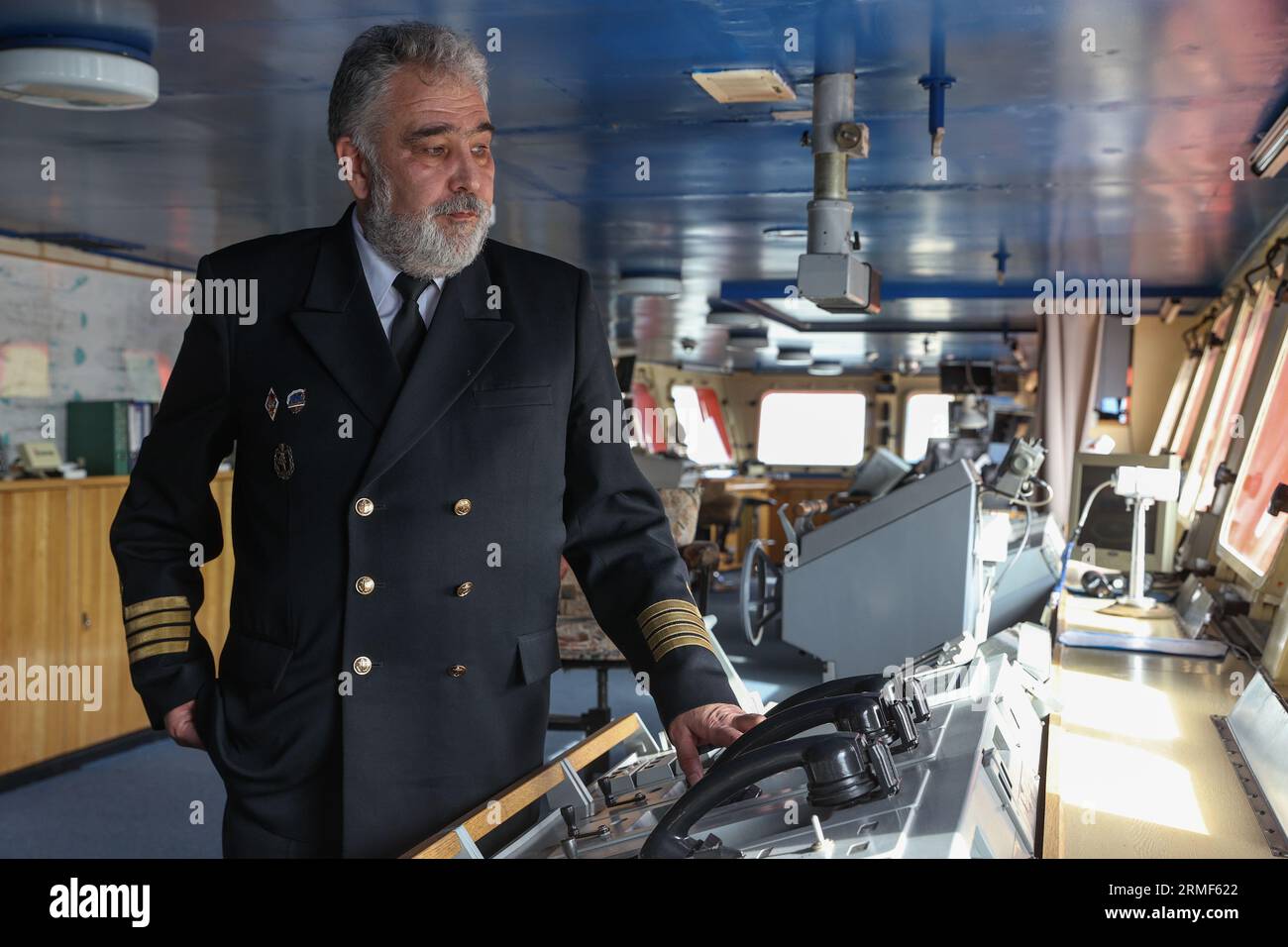 Russia. Murmansk. The captain of the vessel 50 years of Victory Dmitry ...