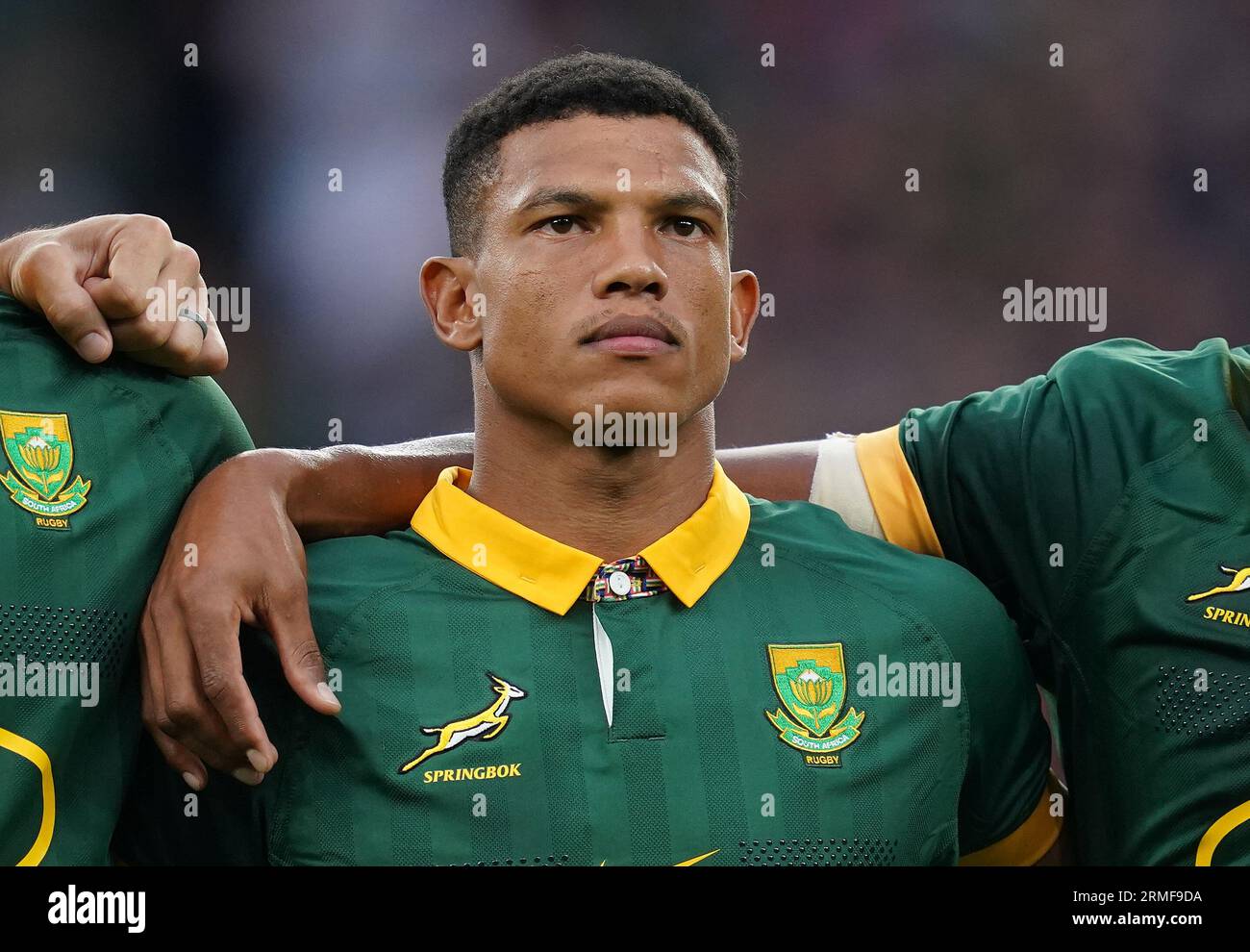 South Africa's Kurt-Lee Arendse ahead of the international match at Twickenham Stadium, London. Picture date: Friday August 25, 2023. Stock Photo