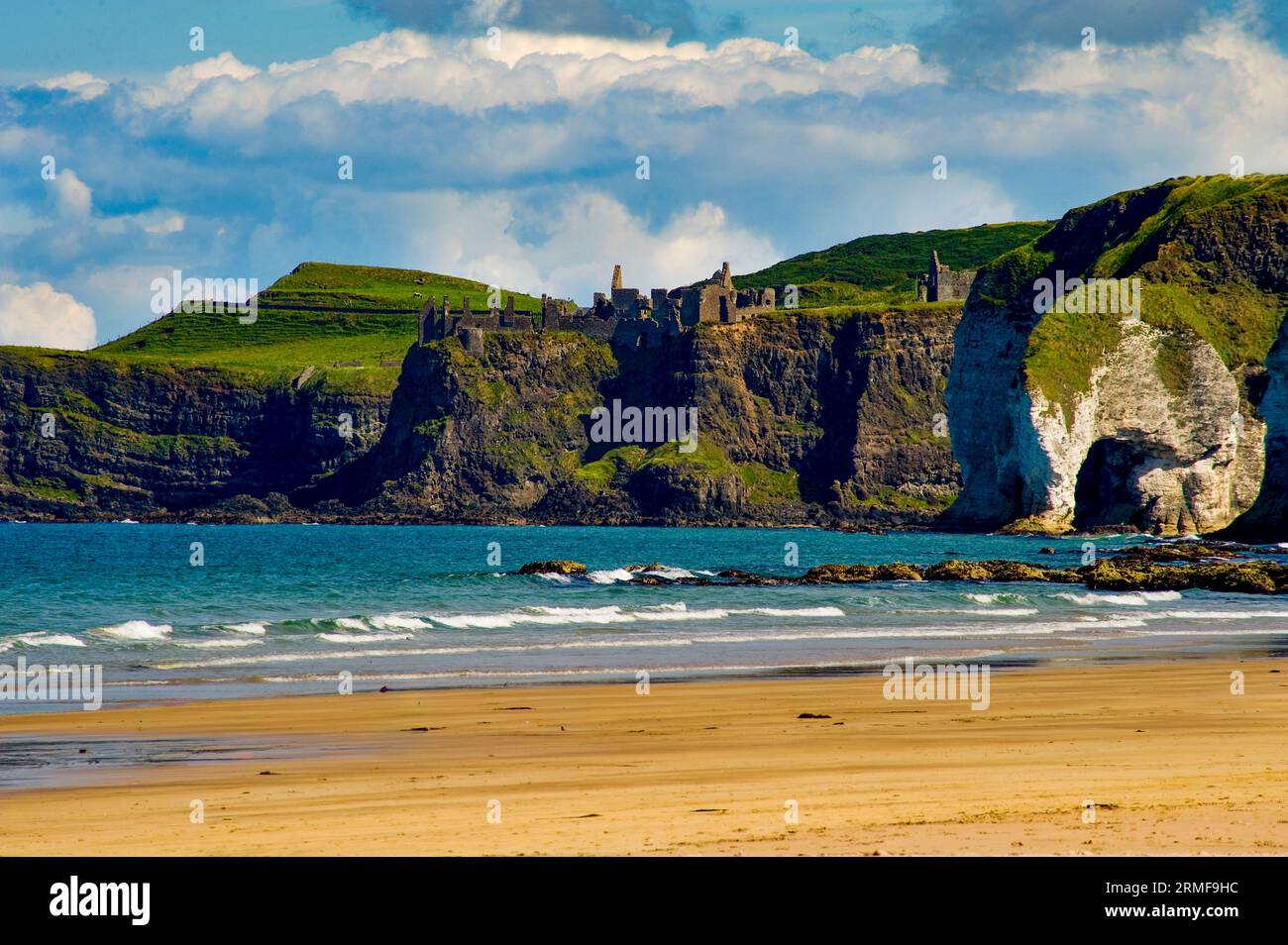White Rocks Ireland Dunluce Castle, White rocks, County Antrim, Northern Ireland Stock ...