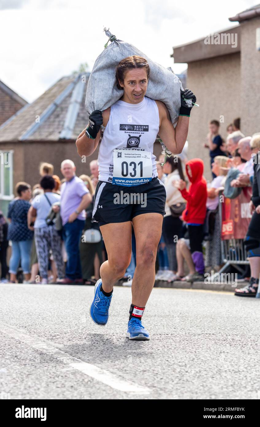 Competitors take part in the Scottish Coal Carrying Championships