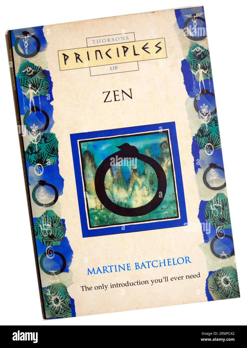 Thorson's Principles of Zen paperback Book cover on white background by Martine Batchelor. The only introduction you'll ever need. Used. Stock Photo