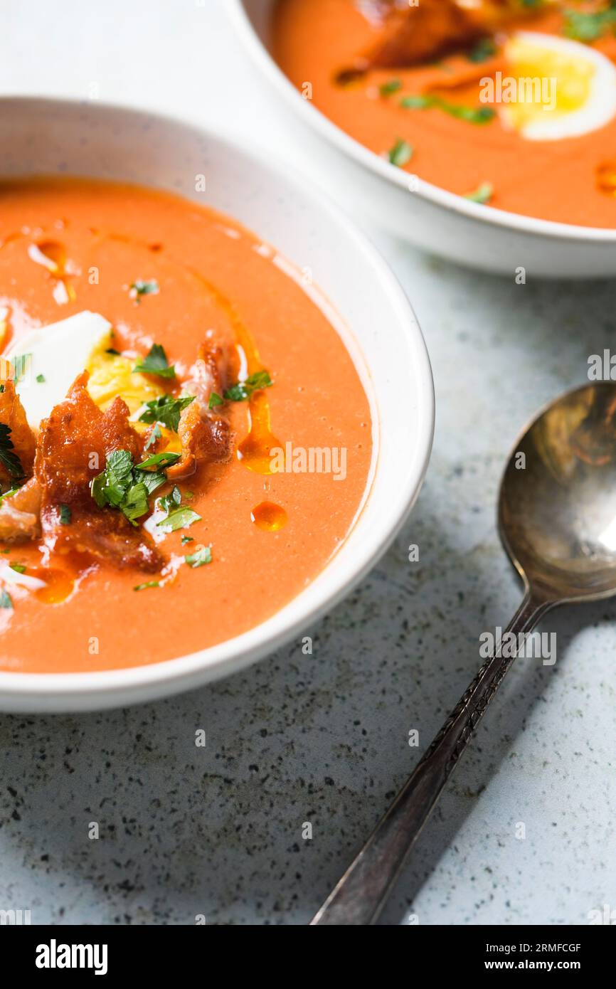 This image released by Milk Street shows a recipe for Andalusian tomato ...