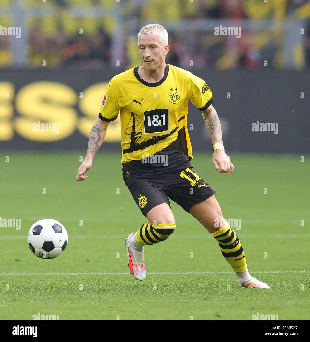 Exit, Germany. 14th July, 2022. firo : July 14th, 2022, football, 1st  Bundesliga, season 2022/2023, SC Verl - BVB, Borussia Dortmund Marco REUS,  BVB, single action Credit: dpa/Alamy Live News Stock Photo - Alamy