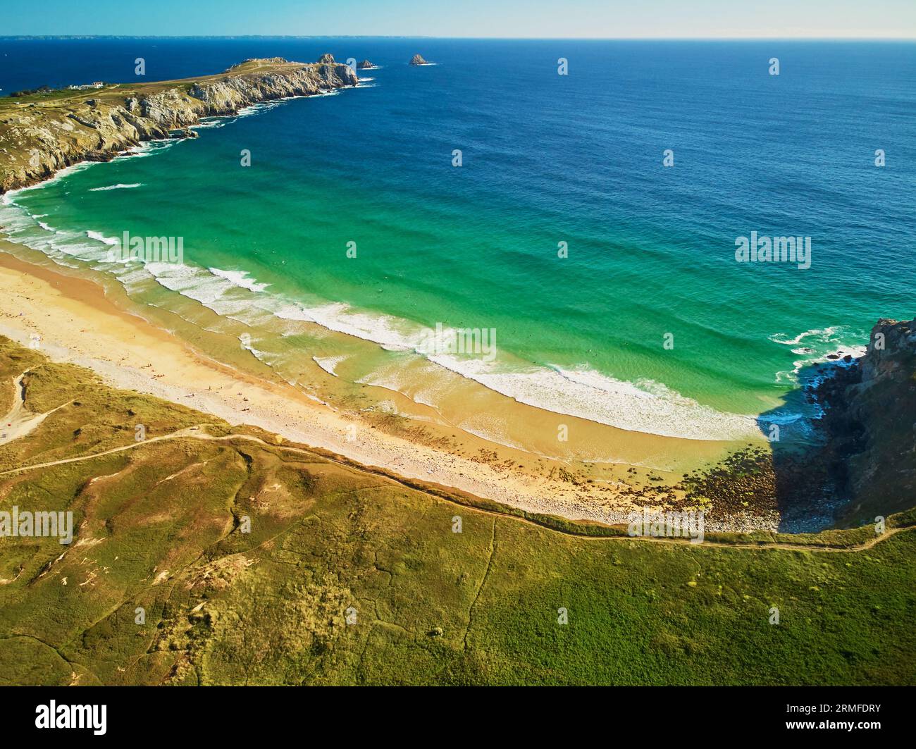 Scenic view of Crozon peninsula, one of the most popular tourist ...