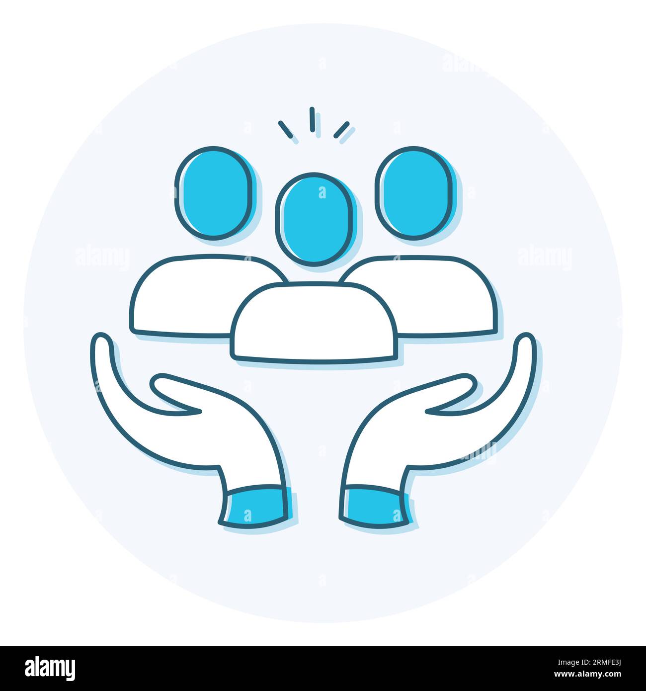 Inclusive and Diverse Community Icon - Vector Illustration for Diversity and Inclusion, Equality, Social Equity, and Employee Support. Stock Vector