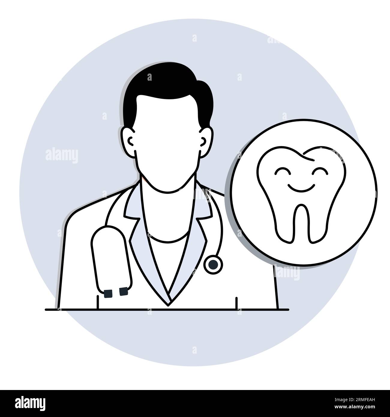 Tooth doctor vector illustration. Dentist vector illustration. Oral