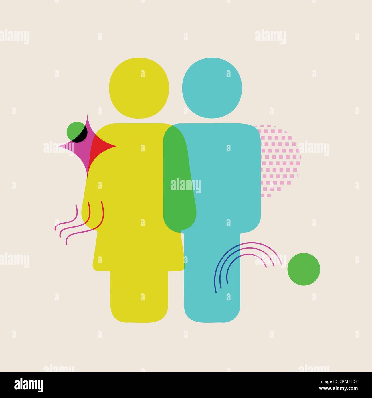 male-female-icon-vector-risograph-aesthetic-stock-vector-image-art