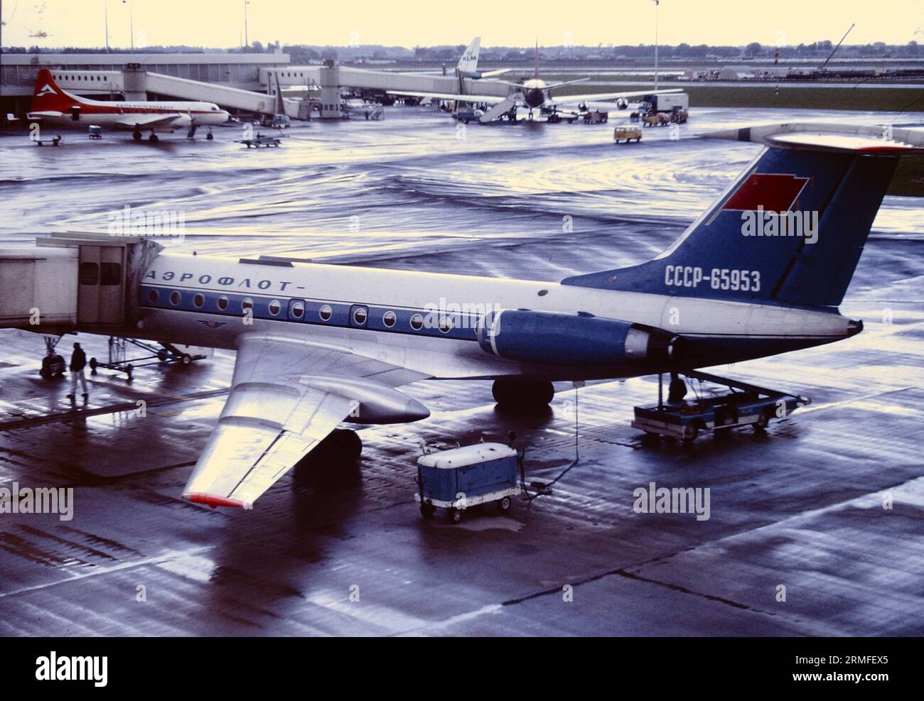 Aeroflot Tupolev Tu-134 Stock Photo