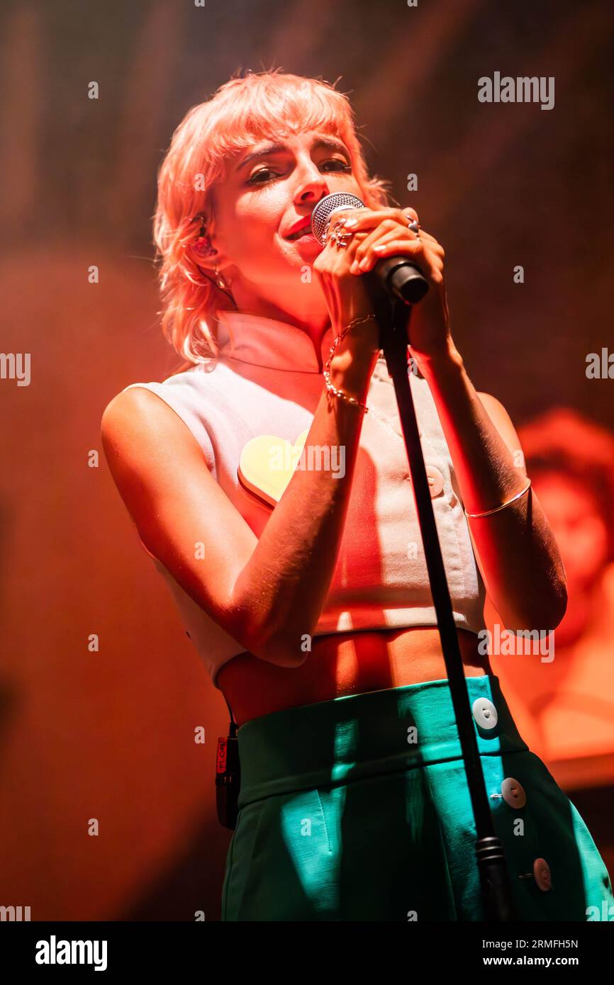 Turin, Italy. 27th Aug, 2023. The French band L'IMPÉRATRICE performs live on stage at Spazio 211 during the 'TOdays Festival 2023'. Credit: Rodolfo Sassano/Alamy Live News Stock Photo