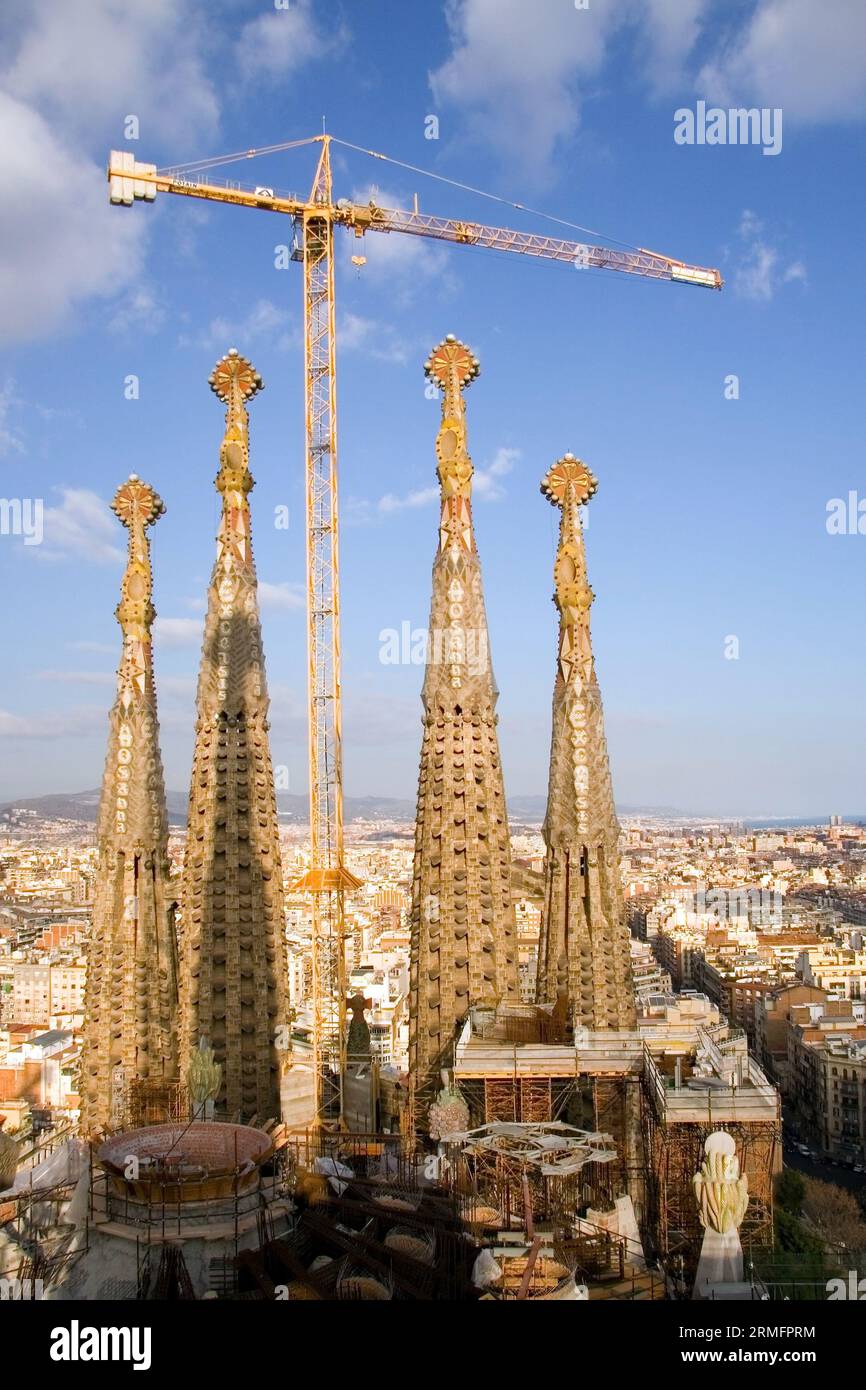 Towers of Sagrada Familia in Barcelona (Spain Stock Photo - Alamy