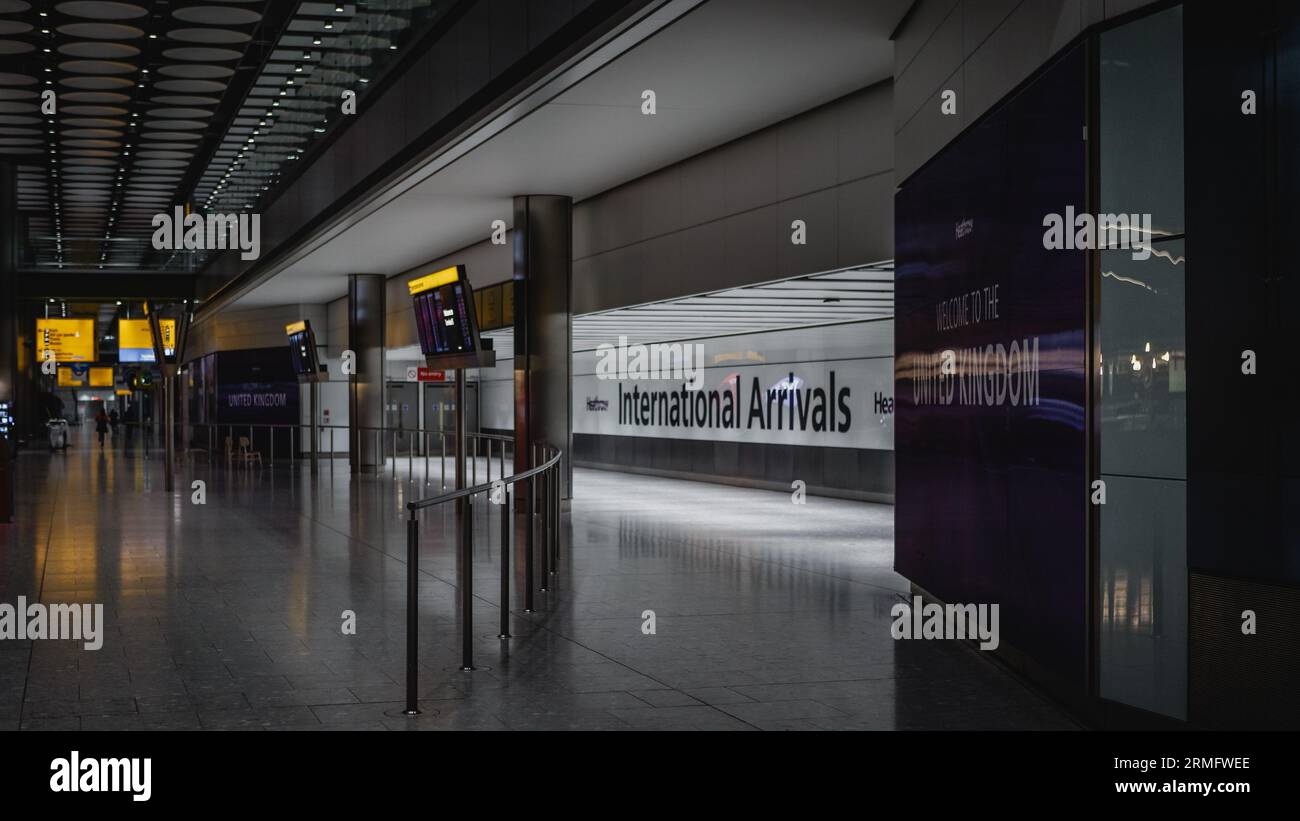 International Arrivals at Terminal 5 at London Heathrow Airport Stock Photo Alamy