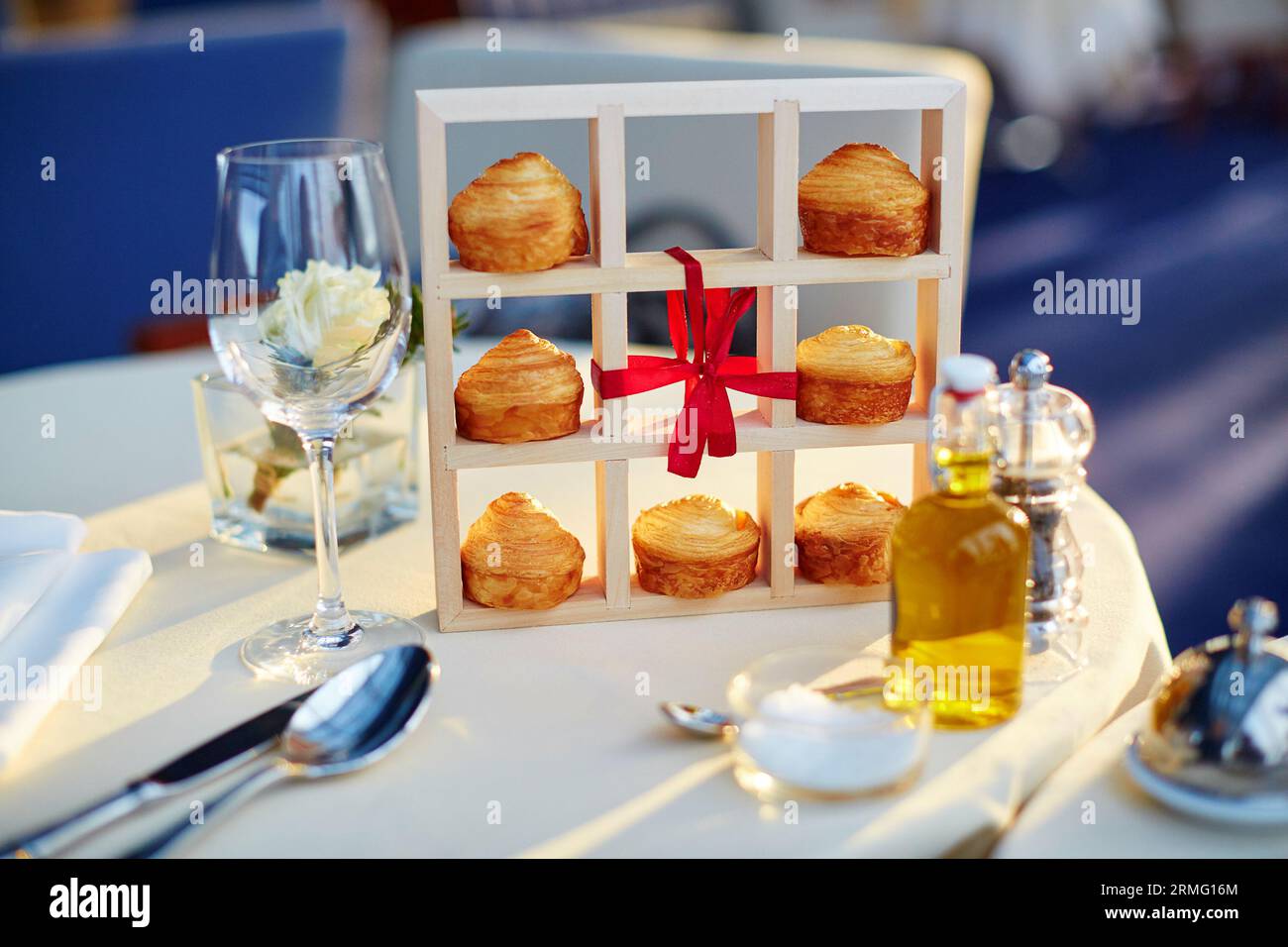 Delicious little cakes in a restaurant Stock Photo