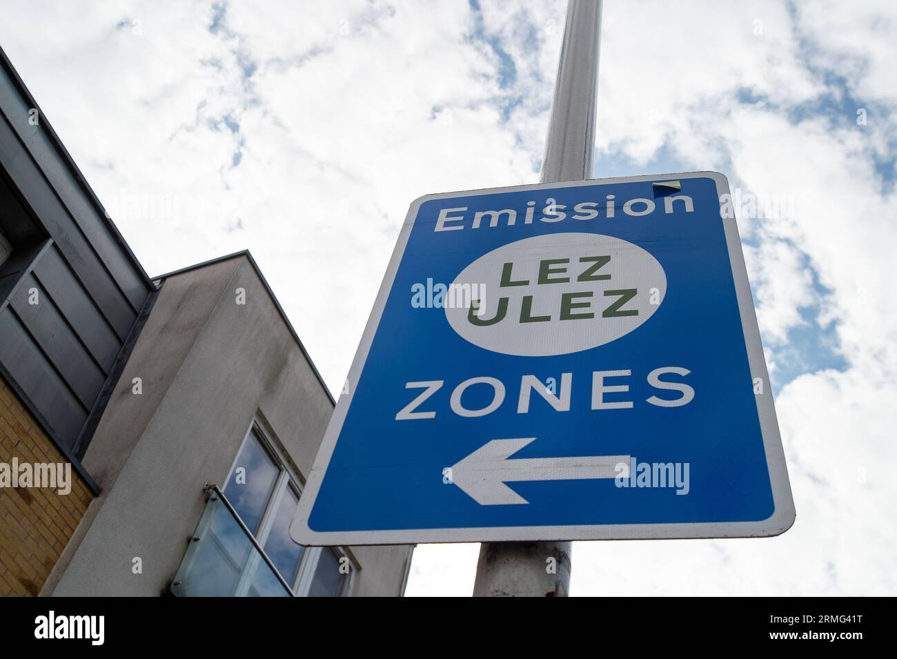 Uxbridge, London Borough of Hillingdon, UK. 28th August, 2023. New ULEZ