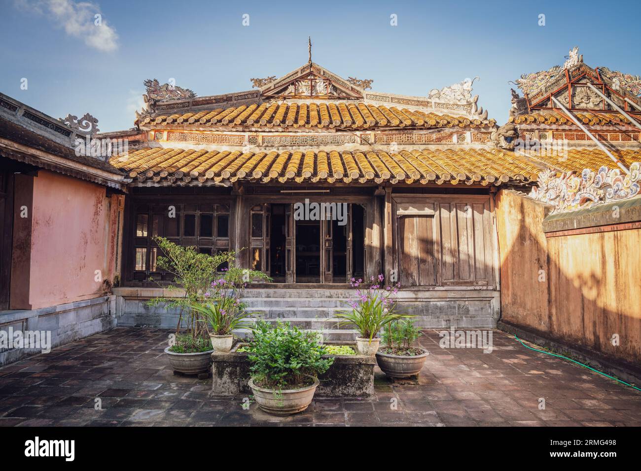 Traditional Vietnamese architecture at the site of Tu Duc Tomb in Hue