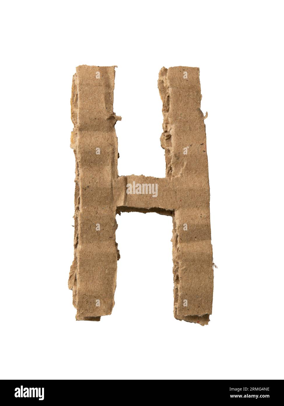 H alphabet cut out of cardboard paper Stock Photo