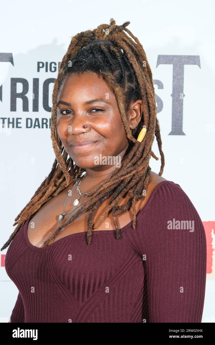 London, UK. 28th Aug, 2023. Ireon Roach photographed at the European Premiere of Departing Seniors held during Pigeon Shrine Frightfest 2023 at the Cineworld Leicester Square. Picture by Julie Edwards Credit: JEP Celebrity Photos/Alamy Live News Stock Photo