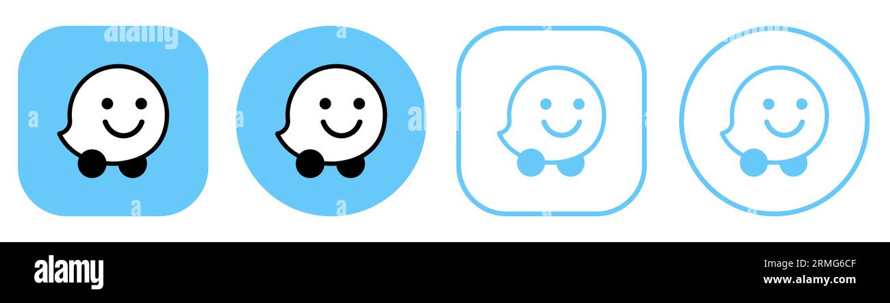 Set of waze icons. Design can use for web and mobile app. Vector illustration Stock Vector