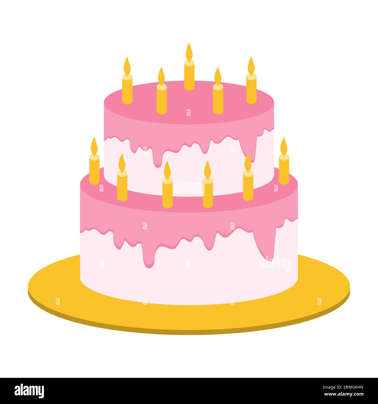 Two tiered cake Stock Vector Images - Alamy