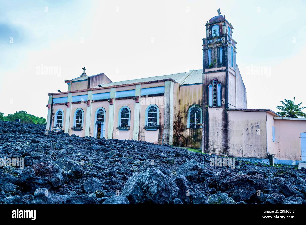 Lava road to volcano of Piton de La Fournaise La Reunion Indian Ocean ...