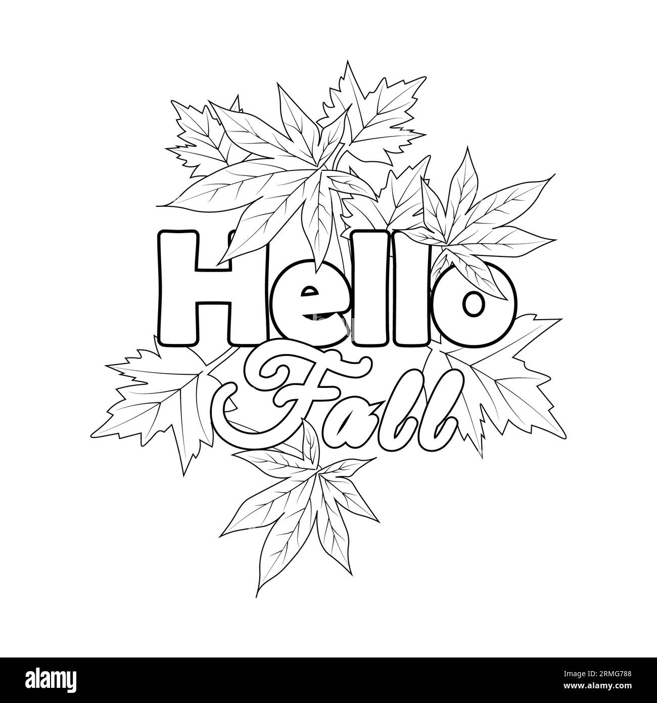 Autumn Leaves Coloring Page