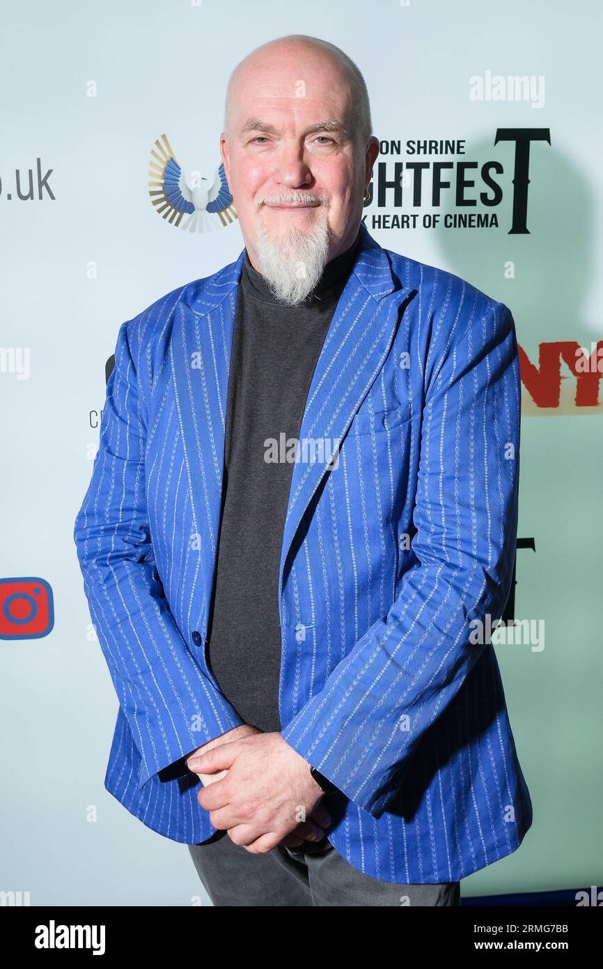 London, UK. 28th Aug, 2023. Nicholas Vince photographed at the World Premiere of I Am Monsters! held during Pigeon Shrine Frightfest 2023 at the Cineworld Leicester Square. Picture by Julie Edwards Credit: JEP Celebrity Photos/Alamy Live News Stock Photo