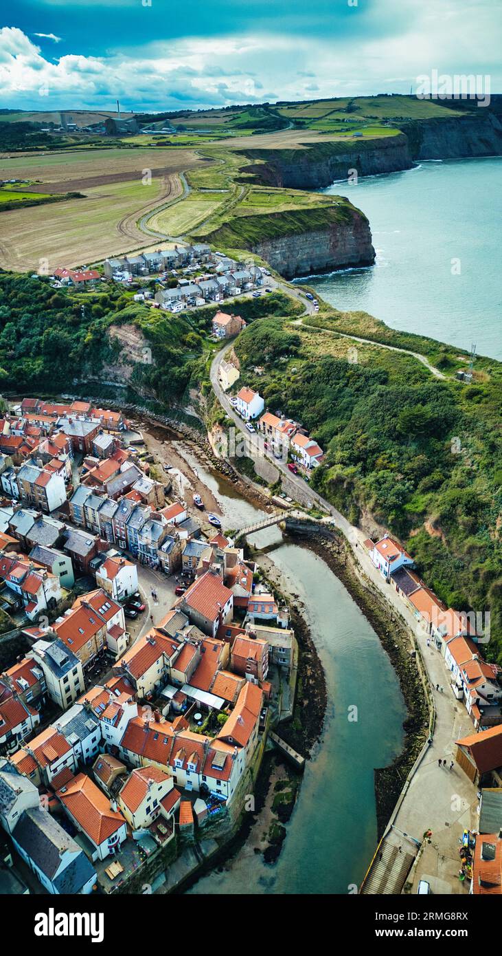 Aerial view uk coastal town hi-res stock photography and images - Alamy