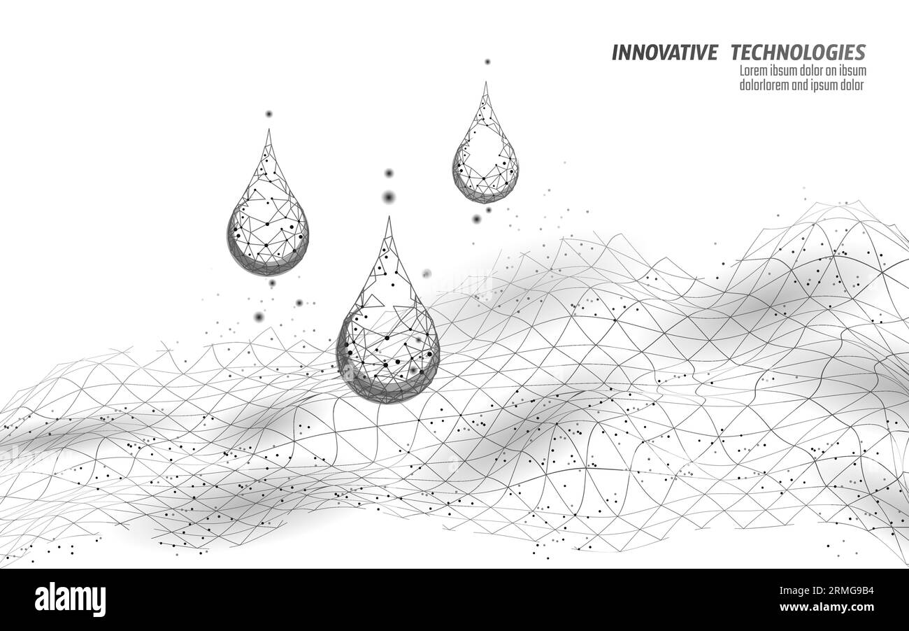 Low poly model waterproof fabric technology. White wire mesh futuristic