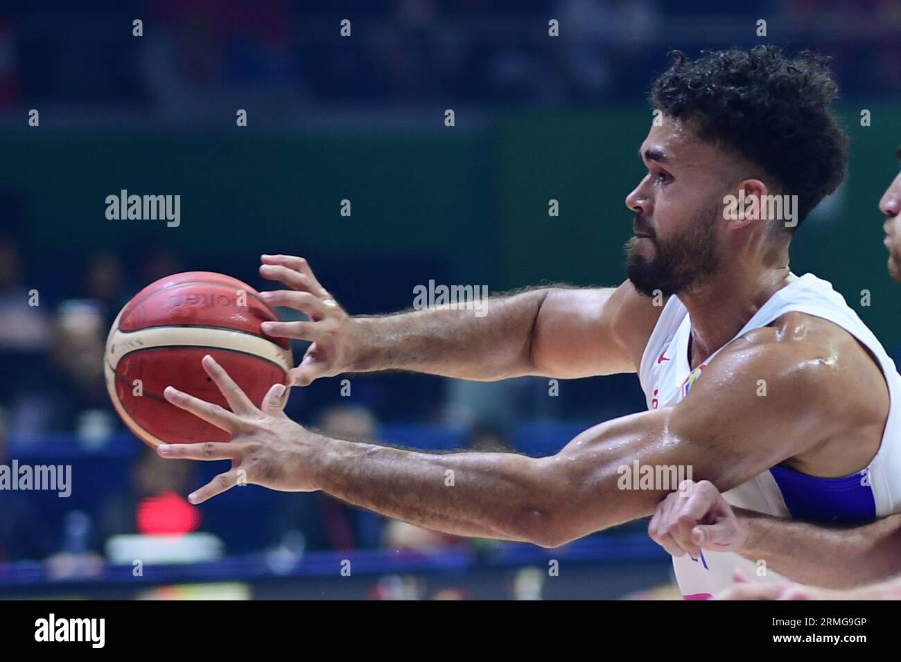 Quezon City, Philippines. 03rd Sep, 2023. Karl-Anthony Towns of Dominican  Republic basketball team is seen in action during the FIBA Men's Basketball  World Cup 2023 match between Dominican Republic and Serbia held