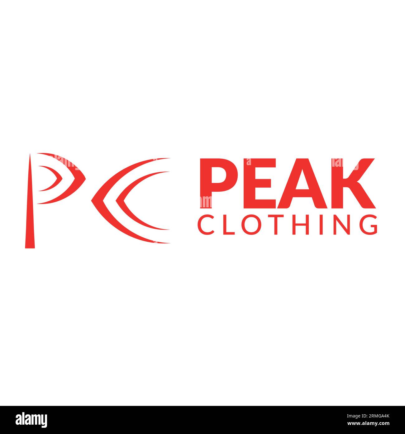 Peak Clothing Logo Design Stock Vector