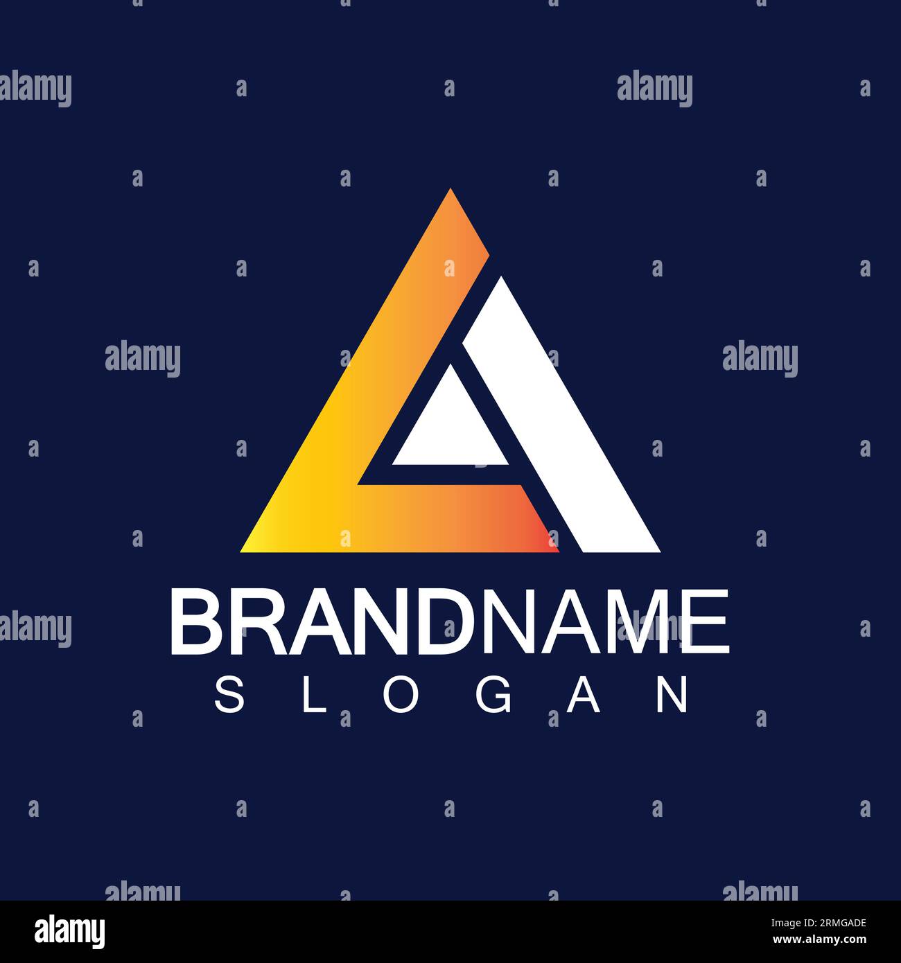 Creative letter LA triangle shape monogram logo Stock Vector Image ...