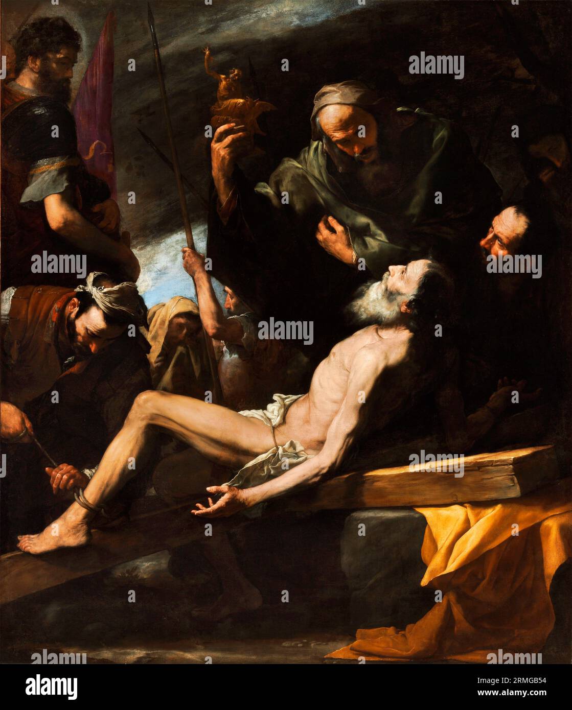 The Martydom of Saint Andrew by Jusepe de Ribera (Jose de Ribera: c.1591- 1652), oil on canvas, 1628 Stock Photo