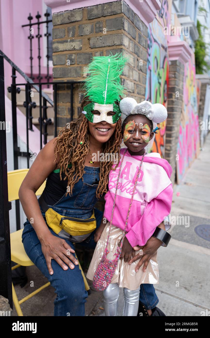 London, UK. 28th Aug, 2023. The Notting Hill Carnival, the annual celebration of Afro-Caribbean culture. Stock Photo