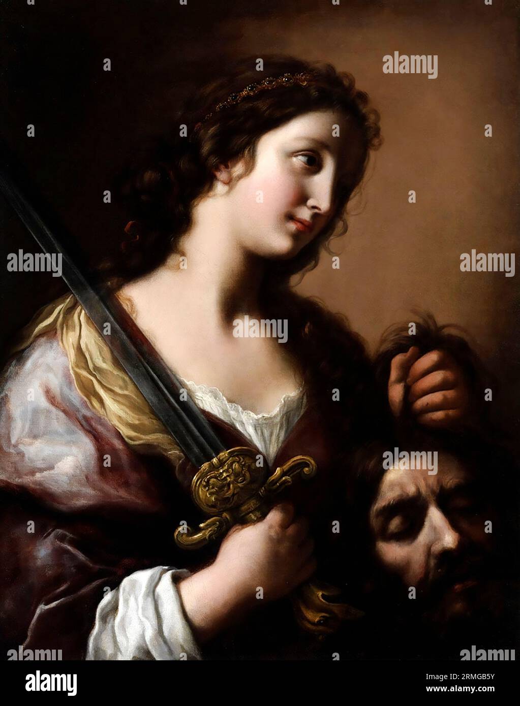 Judith with the Head of Holofernes by Onorio Marinari (1627-1715), oil on canvas, c. 1680 Stock Photo