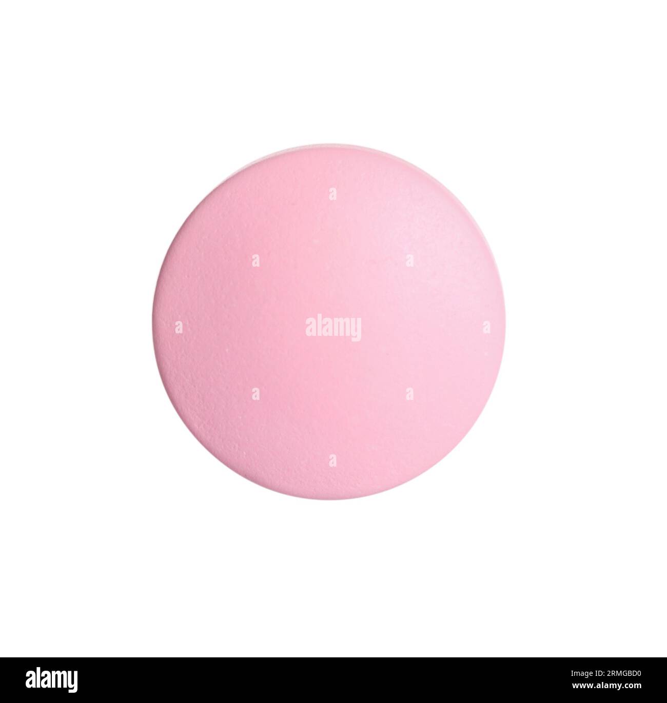 One pink pill on white background. Medicinal treatment Stock Photo Alamy