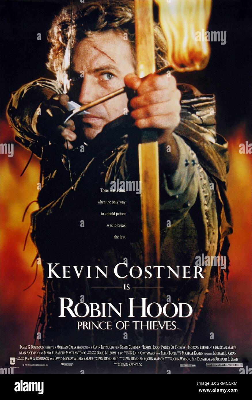 Robin Hood Prince of Thieves poster  Kevin Costner Stock Photo