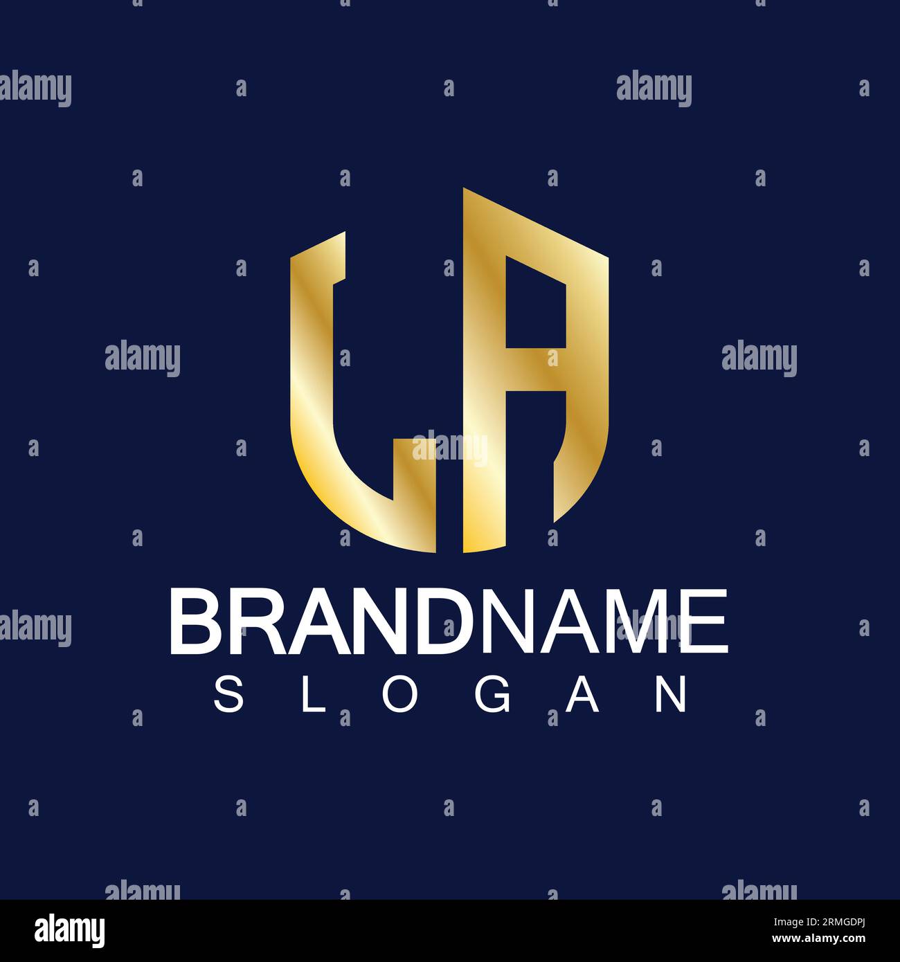 Initial Letters LA Logo Design Vector Template. Stock Vector