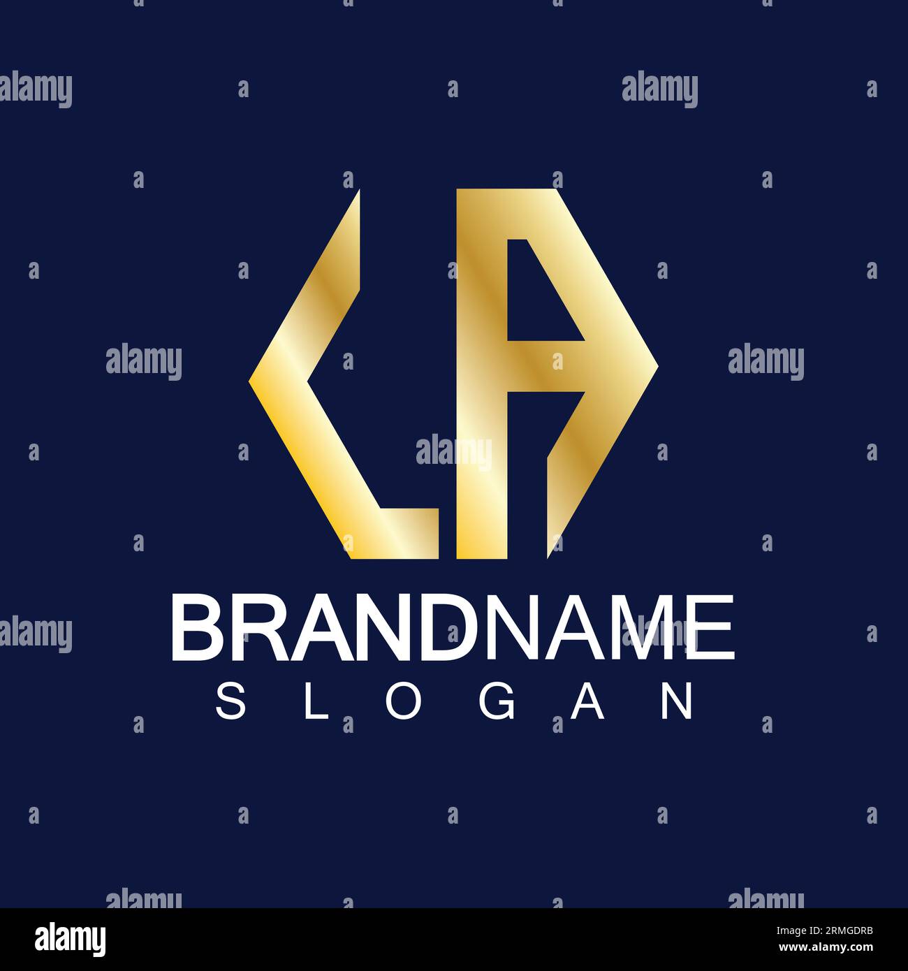 Initial Letters LA Logo Design Vector Template. Stock Vector