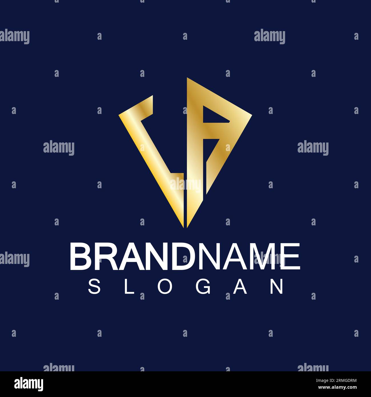 Initial Letters LA Logo Design Vector Template Stock Vector Image & Art ...