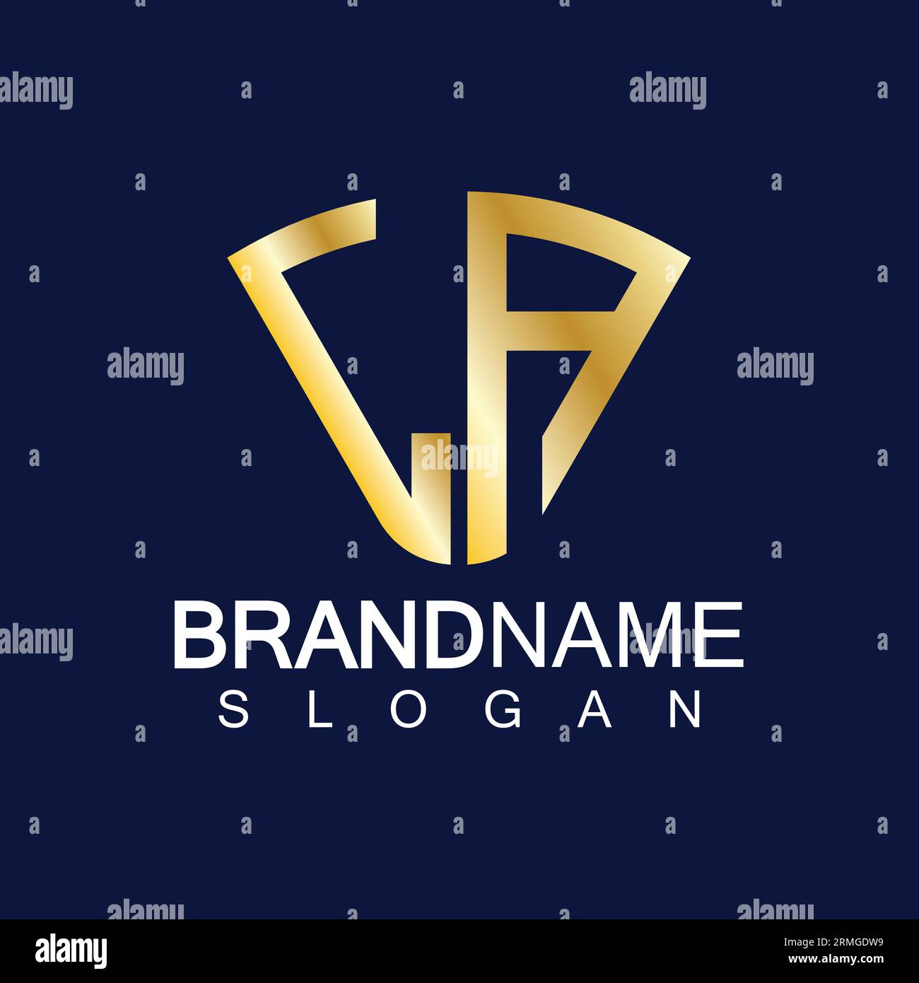 Initial Letters LA Logo Design Vector Template. Stock Vector