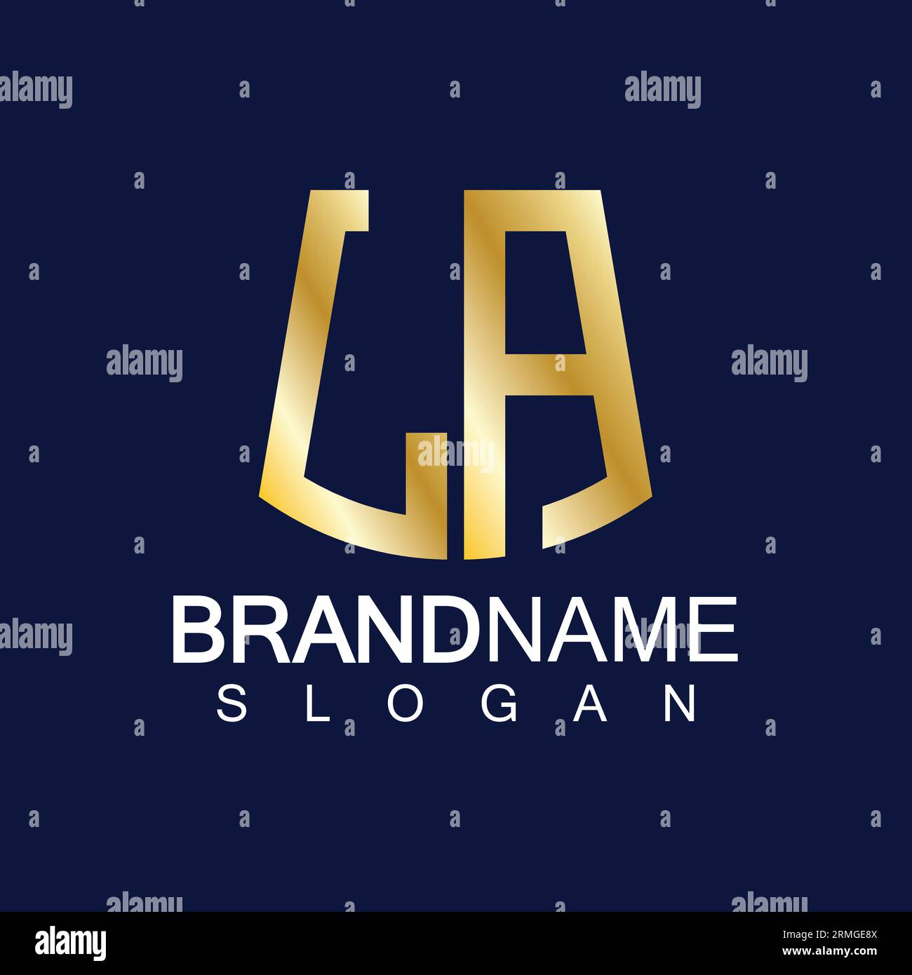 Initial Letters LA Logo Design Vector Template. Stock Vector
